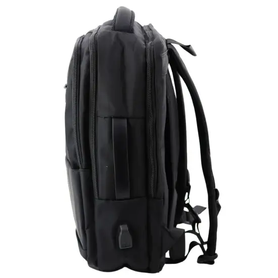 Melna mugursoma ar USB 26 l, 45 cm Mugursomas