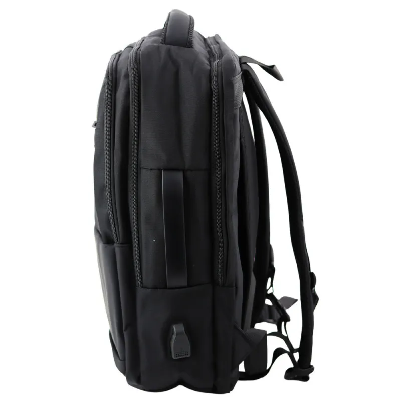 Melna mugursoma ar USB 26 l, 45 cm Mugursomas