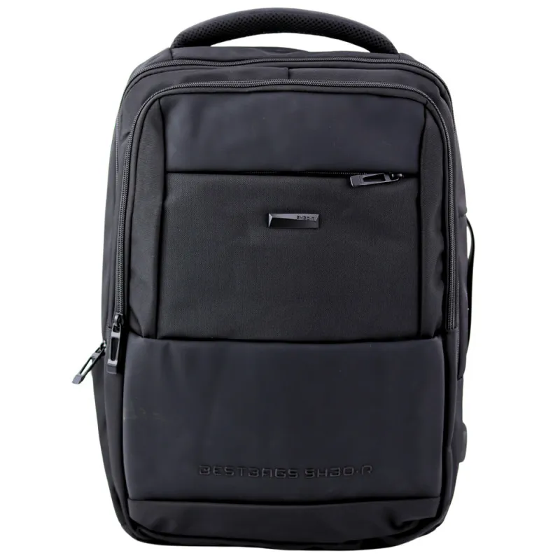 Melna mugursoma ar USB 26 l, 45 cm Mugursomas