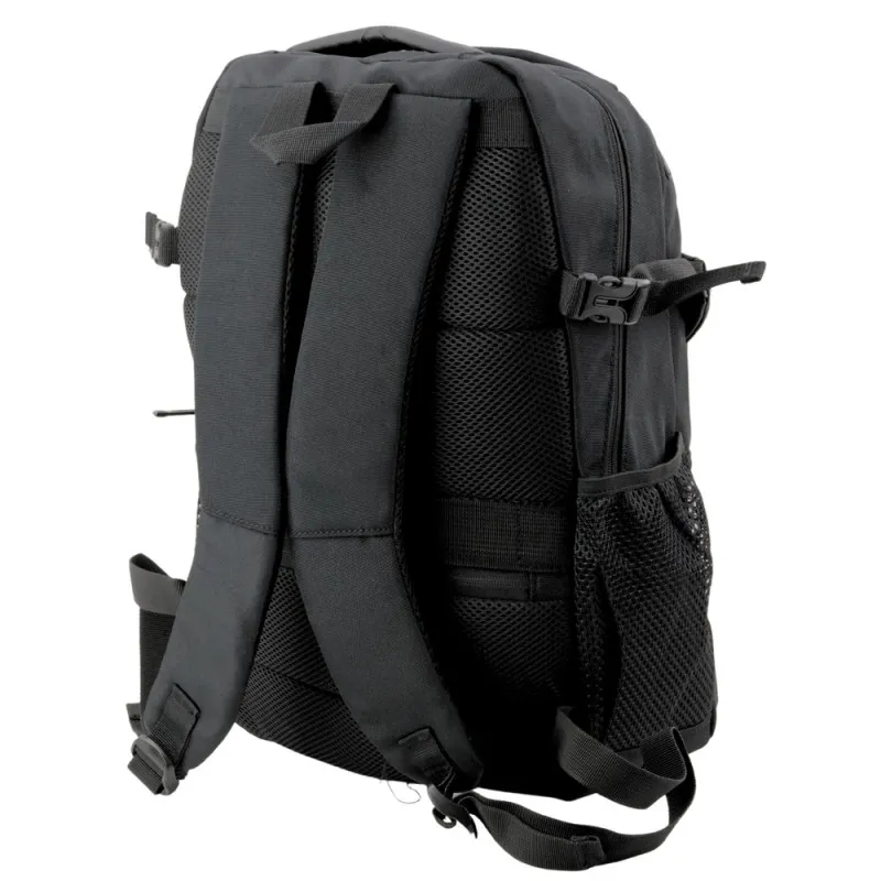 Melna mugursoma ar USB, klēpjdatora kabatu un atstarotājiem 16 l, 45 cm Kancelejas preces