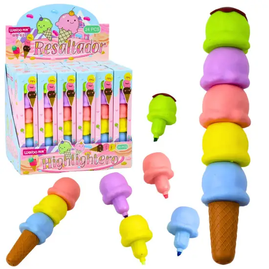 Pastelkrāsaini saldējuma marķieri, 5 gab., 18 cm Zīmuļi un pildspalvas