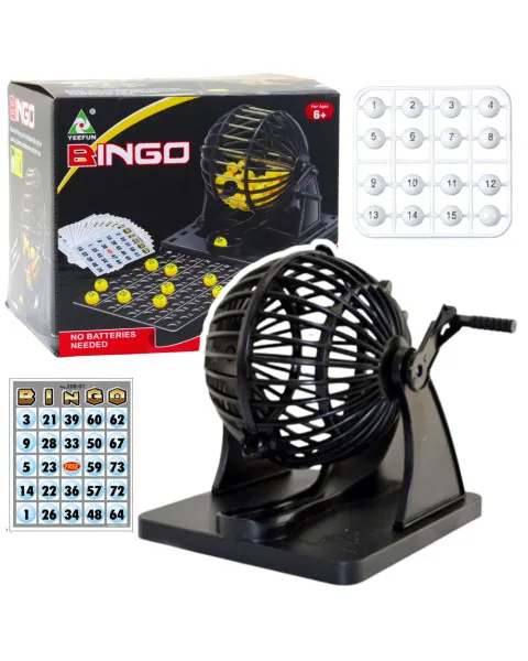 Ģimenes bingo spēle ar loterijas automātu