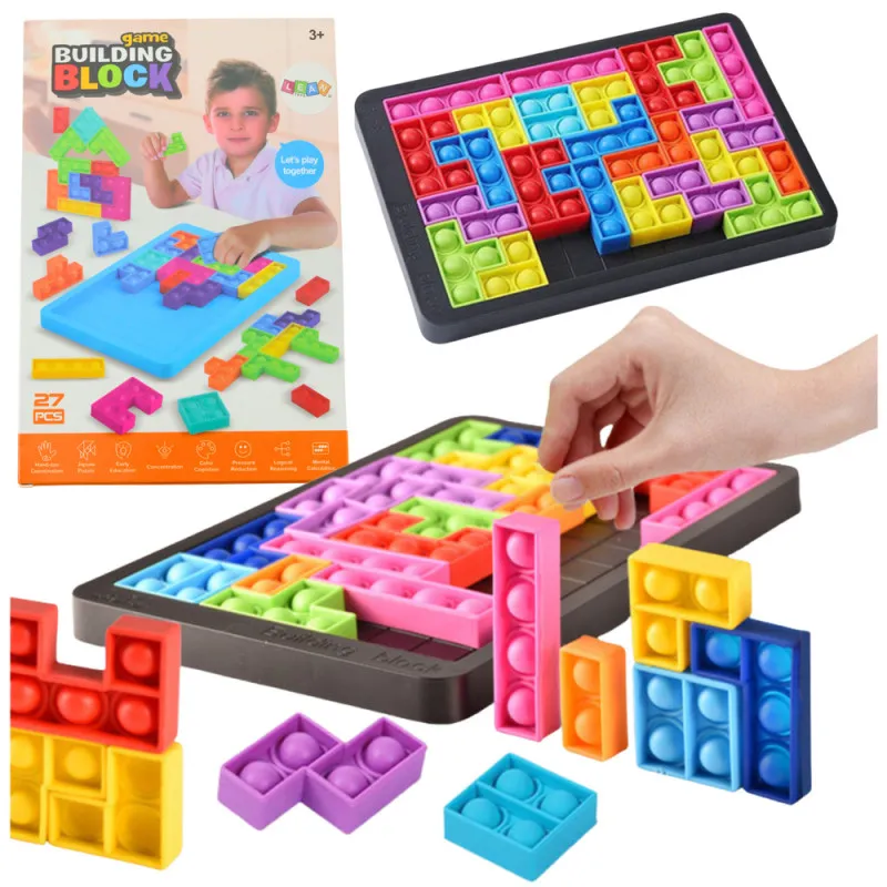 Tetris Pop-It Puzzle 3in1 Galda un sporta spēles