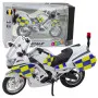 Policijas motocikla metāla lukturi skan balti 1:12