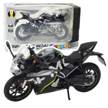 Sports Motorcycle Metal Lights Sounds Black 250 SR 1:12