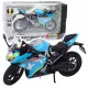 Sports Motorcycle Metal Lights Sounds Blue 1:12