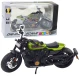 Motorcycle Chopper Metal Lights Sounds Black Green Elements 1:12