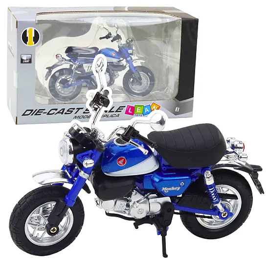 Retro klasisks zils metāla motocikls