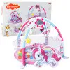 Mazuļu rotaļu paklājiņš ar bumbiņu baseinu 3in1 „Unicorn Pink“