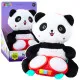 Plīša panda ar bungām - muzikāla rotaļlieta Zīdaiņiem