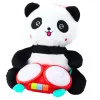 Plīša panda ar bungām - muzikāla rotaļlieta Zīdaiņiem