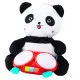 Plīša panda ar bungām - muzikāla rotaļlieta Zīdaiņiem