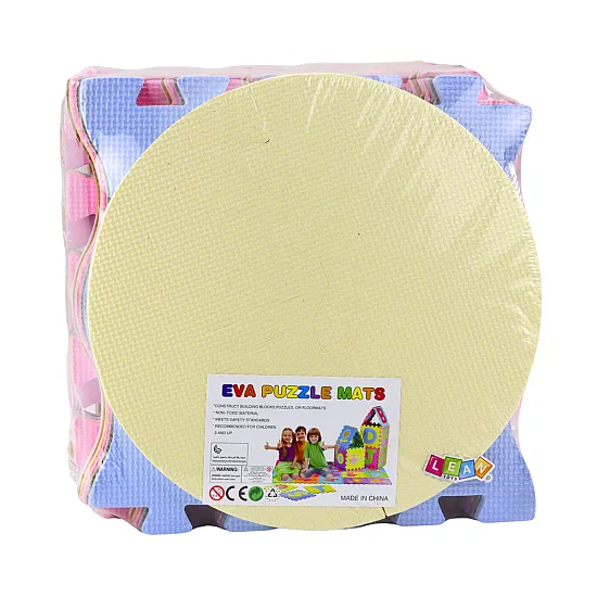 Pastelinių spalvų minkštas dėlionės kilimėlis 16 vnt. Kūdikiams