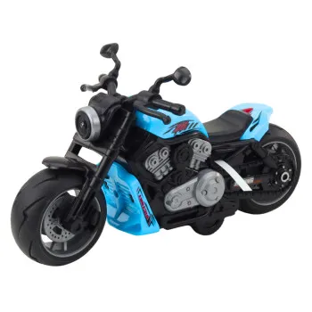 Ar akumulatoru darbināms zils rotaļu motocikls