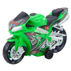 Sacīkšu zaļš motocikls