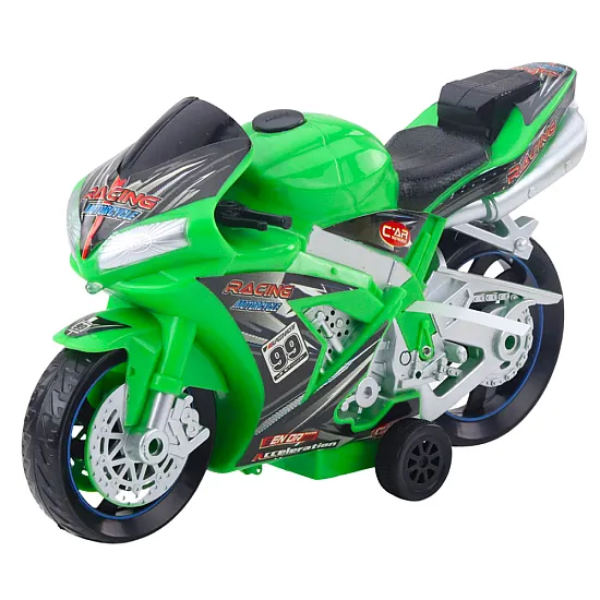 Sacīkšu zaļš motocikls