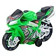 Sacīkšu zaļš motocikls