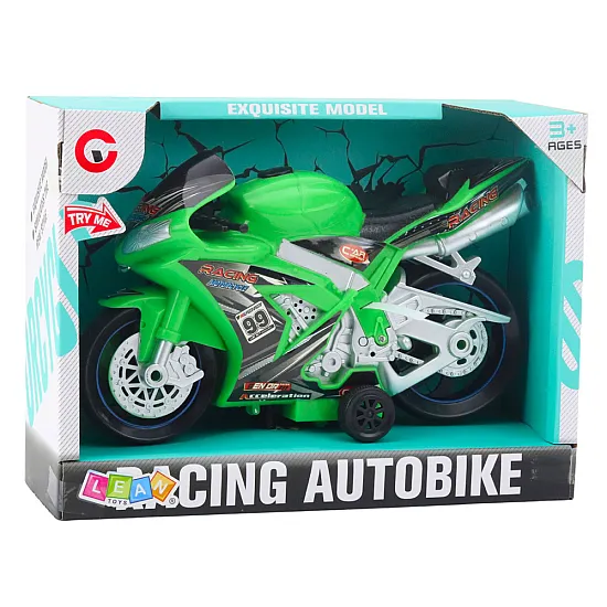 Sacīkšu zaļš motocikls