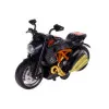 Saliekamais melns/oranžēts motocikls