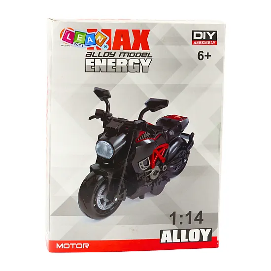 Motocikla montāžas skrūve Metāla 1:14 DIY melni zelta elementi Rotaļlietu motocikli