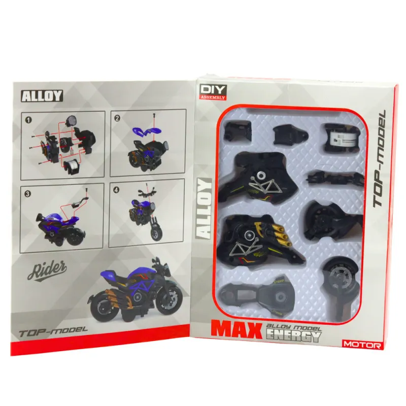 Motocikla montāžas skrūve Metālisks 1:14 DIY Zelta elementi Melns