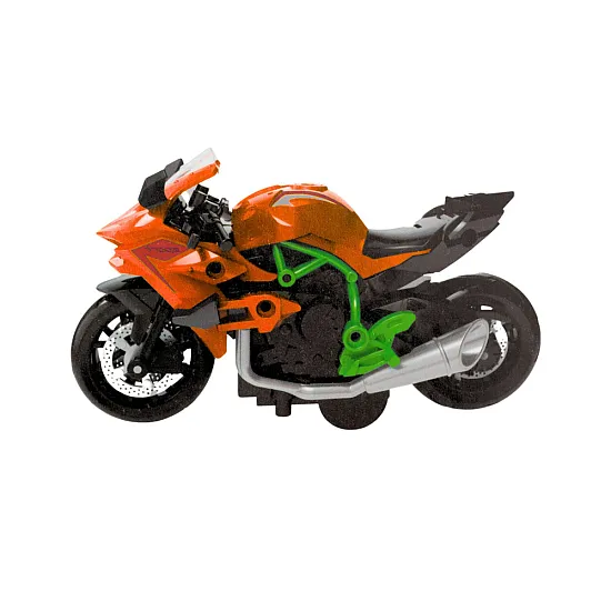 Saliekamais motocikls Skrūve Metāla 1:14 DIY Oranži-zaļš