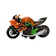 Saliekamais motocikls Skrūve Metāla 1:14 DIY Oranži-zaļš