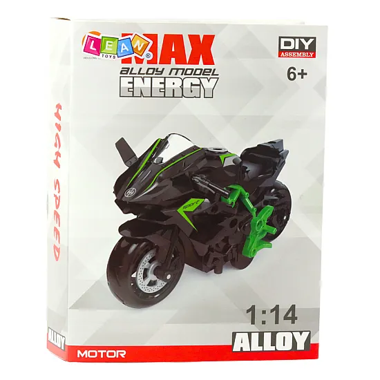 Saliekamais motocikls Skrūve Metāla 1:14 DIY Oranži-zaļš