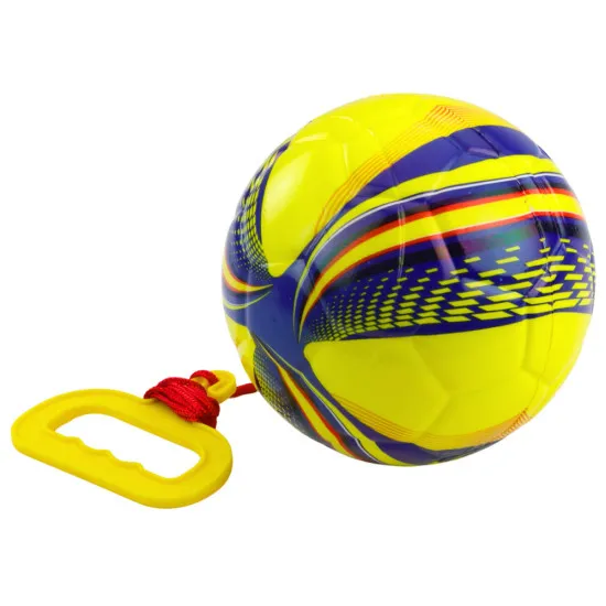 Dzeltena putuplasta bumba ar auklu un rokturi 14cm Galda un sporta spēles