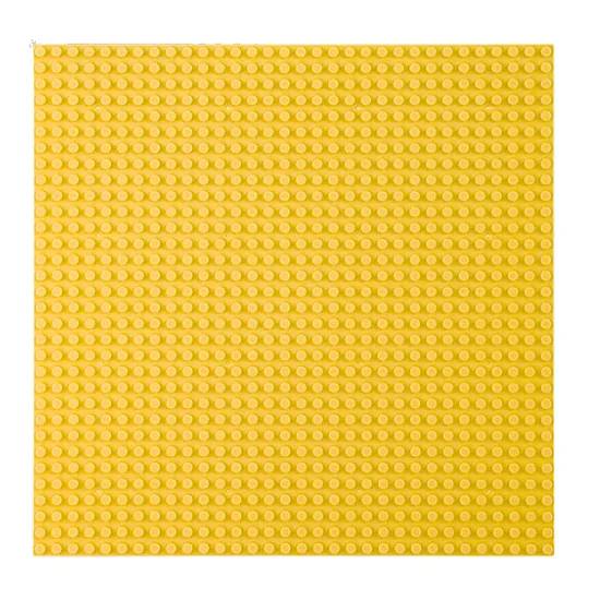 Būvkonstrukciju dēlis klucīšiem dzeltens 25,5x25,5 cm