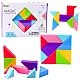 Magnētiskie Tangram bloki Krāsainas puzles uzlīmes 9 gab.