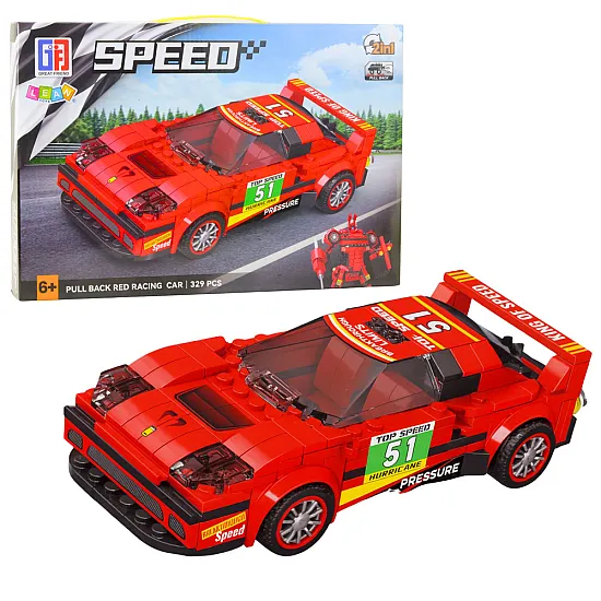 Building Blocks Robottiauto 2in1 Red Gear 329 kpl.