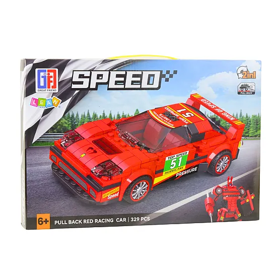 Building Blocks Robottiauto 2in1 Red Gear 329 kpl.