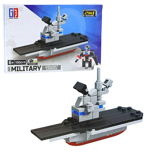 2-in-1 Celtniecības ķieģeļi Militārie transportlīdzekļi Transporta robots