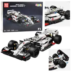 Bloki F1 sacīkšu auto balti un sarkani 1235 gab.