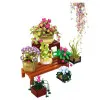 Construction Blocks Flowers in Pots 7 pcs Two Shelves 1446 pcs.