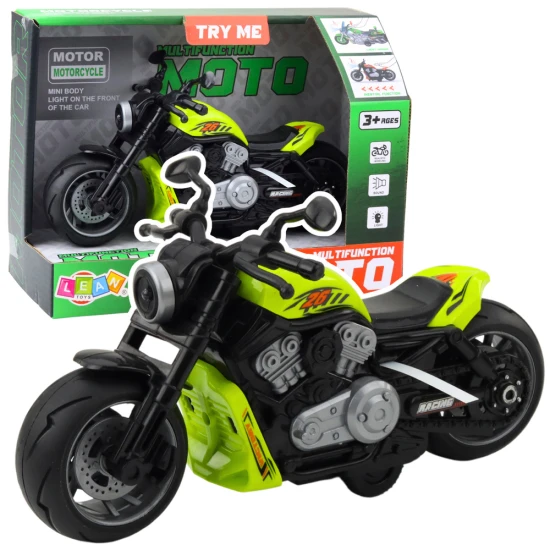 Battery Operated Toy Motorcycle Lights Sounds Green