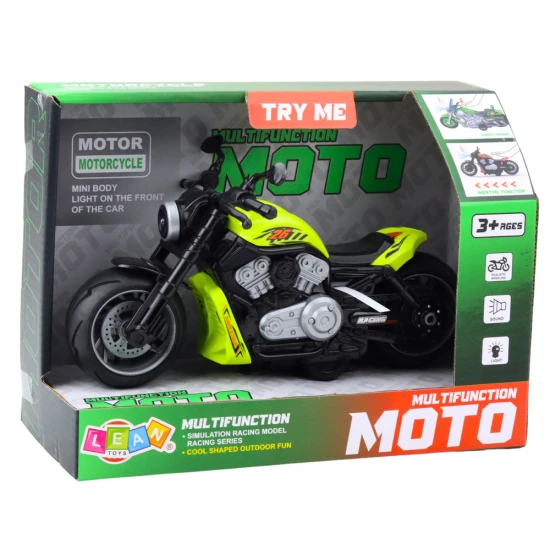 Battery Operated Toy Motorcycle Lights Sounds Green