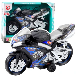 Melns un zils motocikls