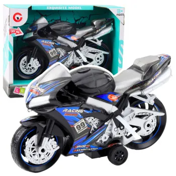 Melns un zils motocikls