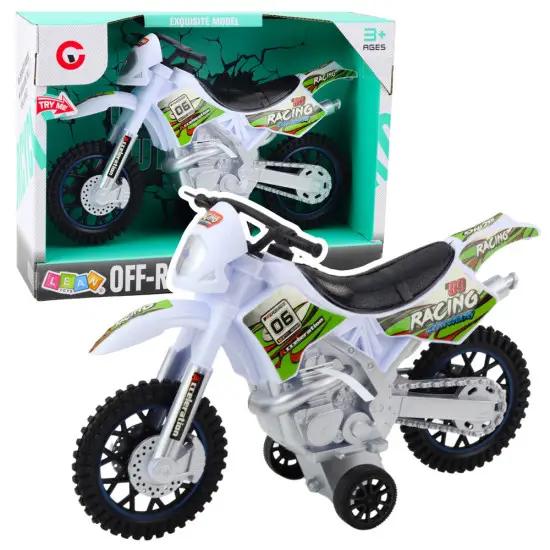 Balts motokrosa velosipēds