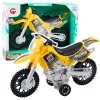 Dzeltens motokrosa velosipēds