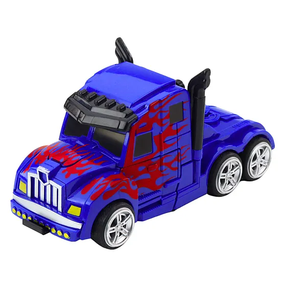 Kravas automašīnu automātiskais robots 2in1 Drive Sarkanie modeļi Zils