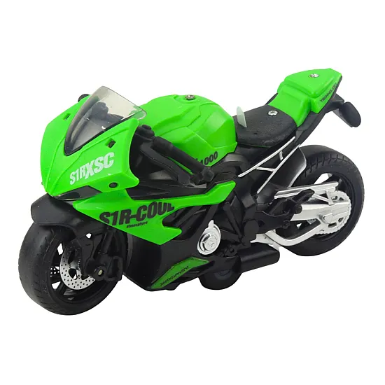 Sporta motocikls ar gaismām un skaņām