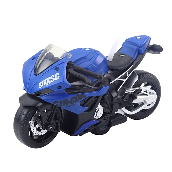 Sporta motocikls ar gaismām un skaņām