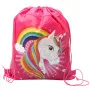 Rozā soma vienradža čībām Unicorn Rainbow, 35 x 27 cm