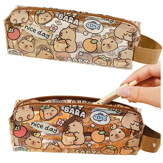 Caurspīdīgs penālis Kapibara 19 cm Vimpeļi