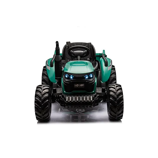 HC-306 Akumulatora traktors ar piekabi Tumši zaļš 24V