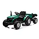HC-306 Akumulatora traktors ar piekabi Tumši zaļš 24V