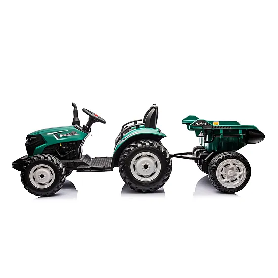 HC-306 Akumulatora traktors ar piekabi Tumši zaļš 24V